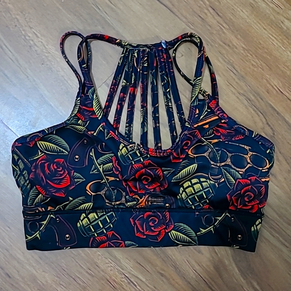 Constantly Varied Gear Guns & Roses sports bra, size small